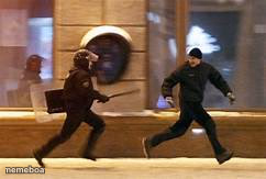 man runing from cop - meme generator image preview