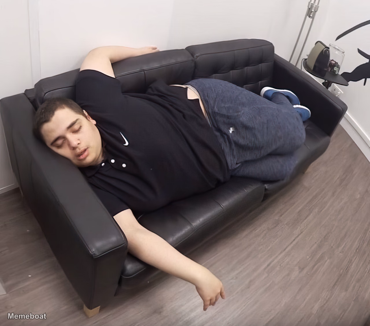 Man Sleeping on Couch - meme generator image preview