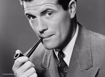 Man smoking pipe - meme generator image preview