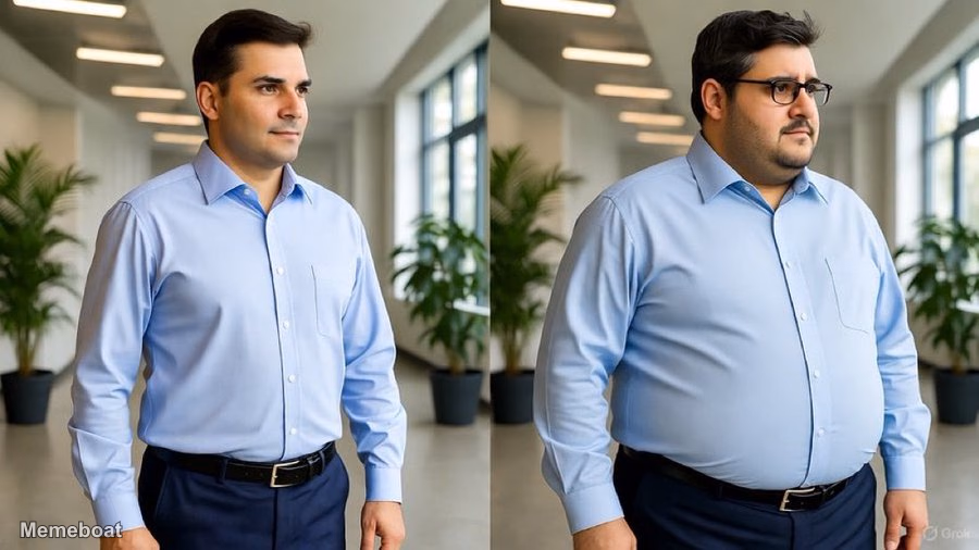 Man Weight Transformation - meme generator image preview