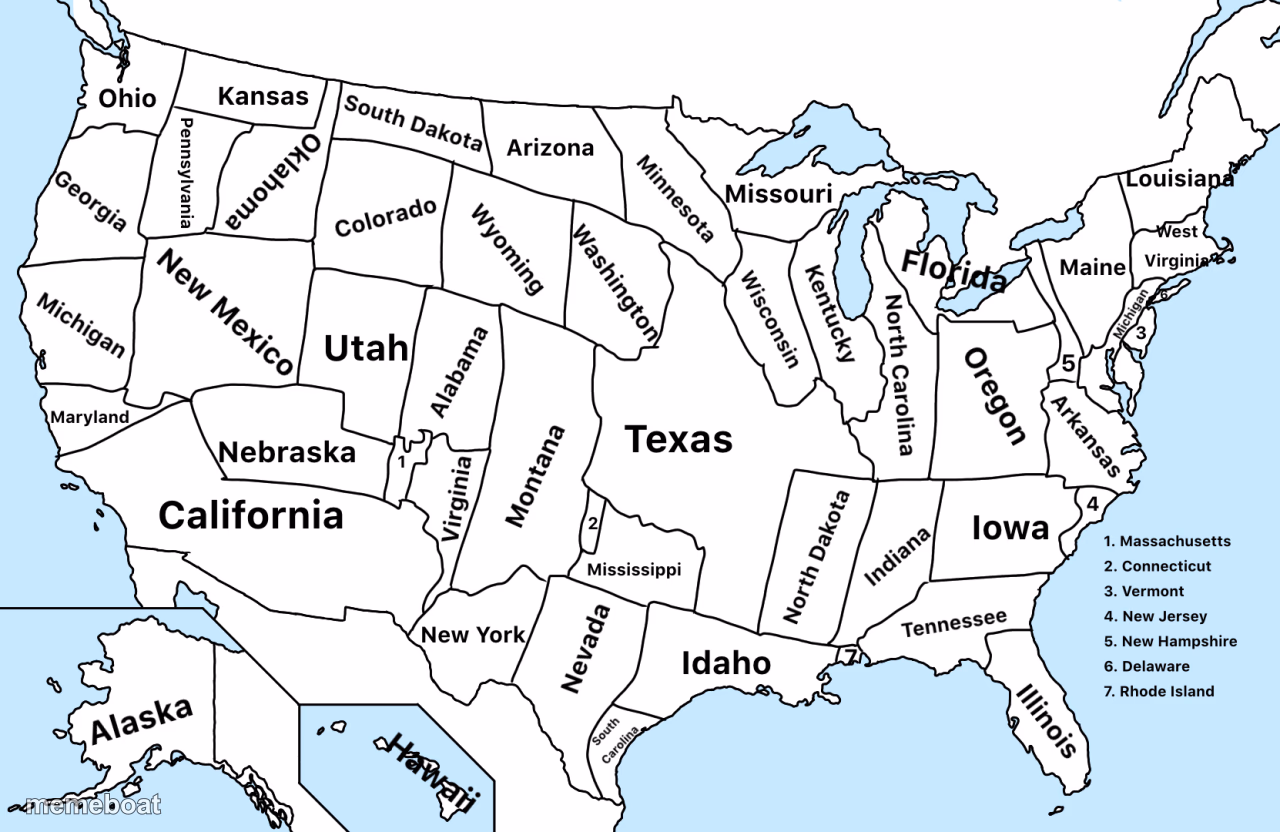 Map of the United States. - meme generator image preview