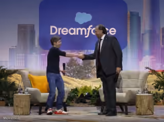 Marc Benioff framemogging Sam Altman