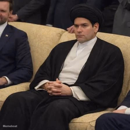 Marco Rubio as Ayatollah Khamenei - meme generator image preview