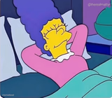 Marge Simpson relaxing