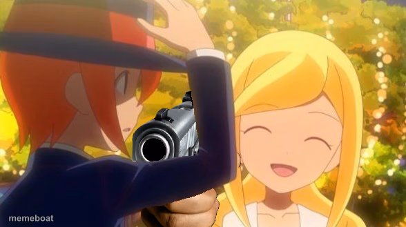 Marie w/ a gun - meme generator image preview