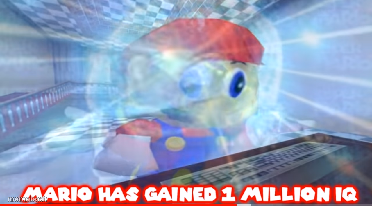 Mario has gained 1 million IQ - meme generator image preview