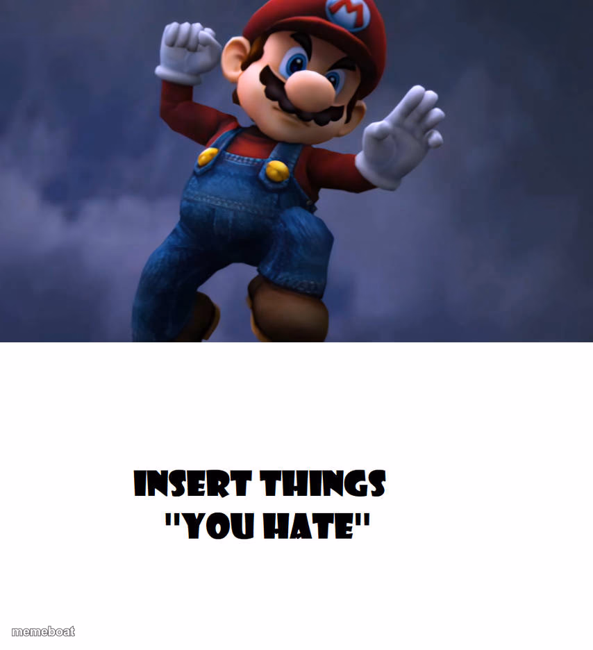 mario hates - meme generator image preview