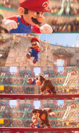 Mario pounded by Donkey Kong