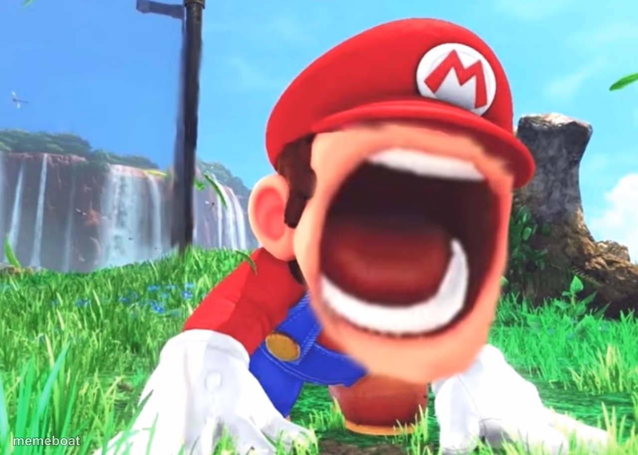 Mario screaming - meme generator image preview