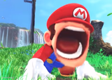 Mario screaming