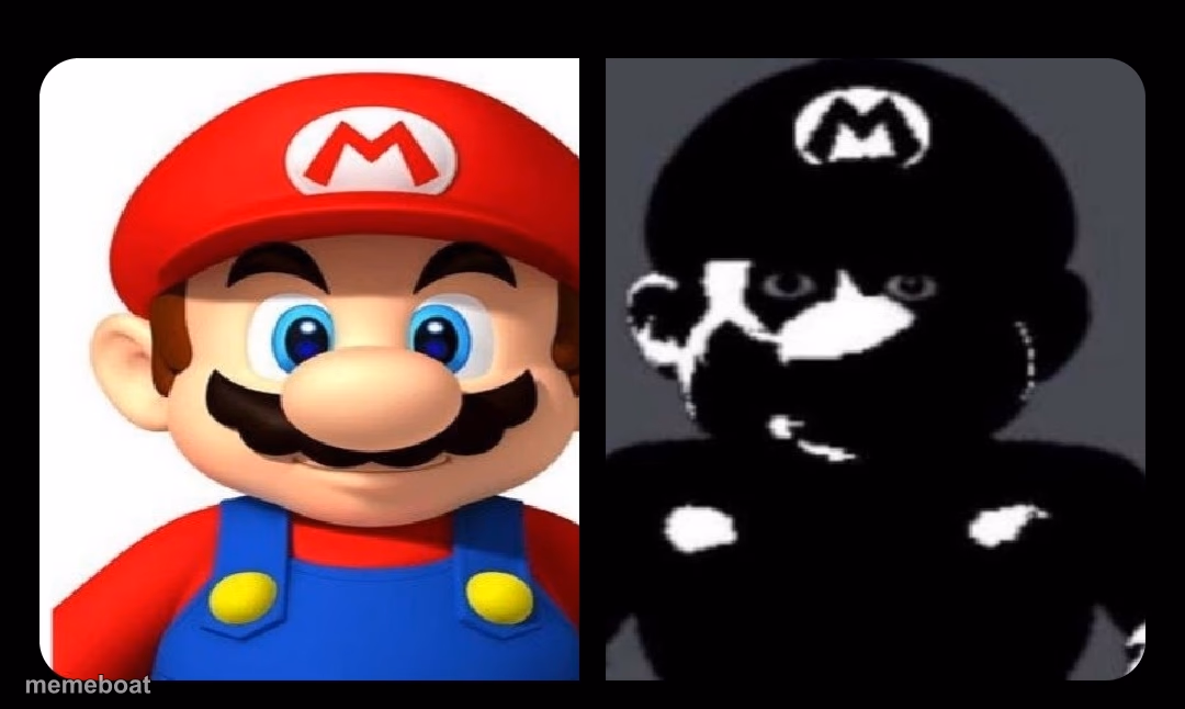 Mario V.S. Dark Mario - meme generator image preview