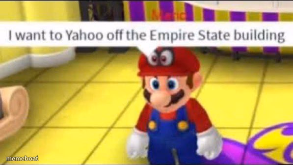 Mario Yahoo - meme generator image preview