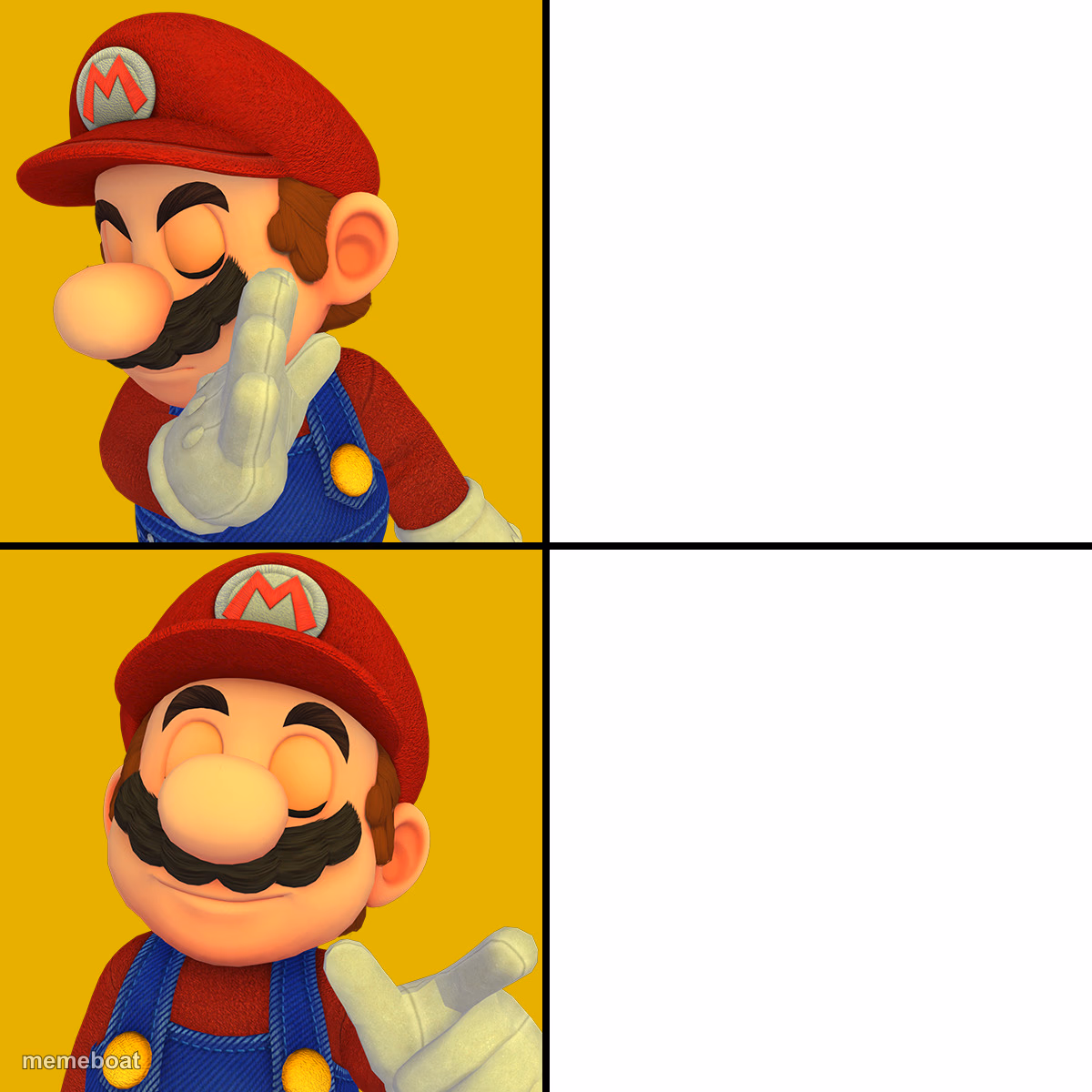 Mario/Drake template - meme generator image preview