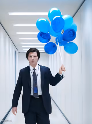 Mark S. With Balloons - Severance