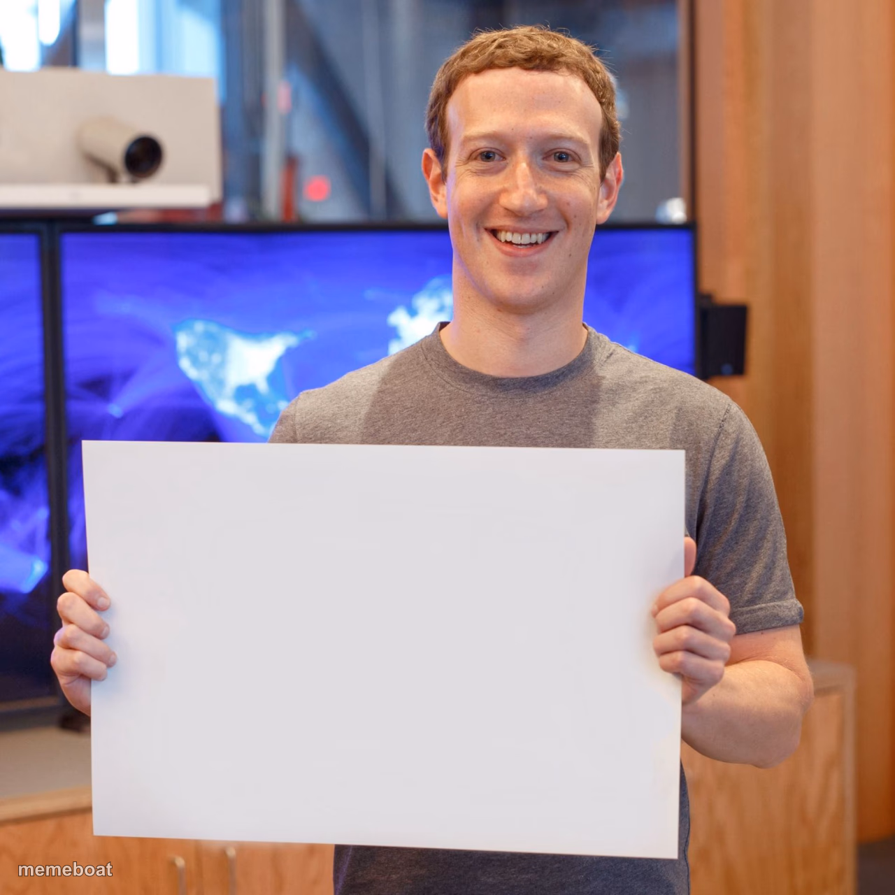 Mark Zuckerberg Blank Sign - meme generator image preview