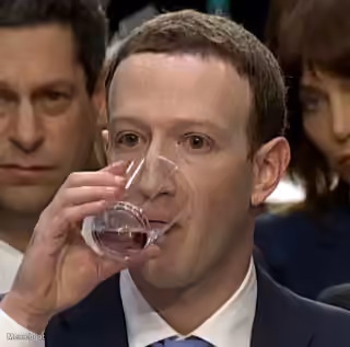 Mark Zuckerberg Drinking Water
