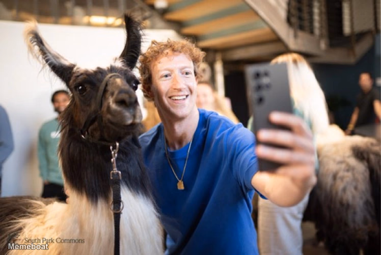 Mark Zuckerberg Llama Selfie - meme generator image preview