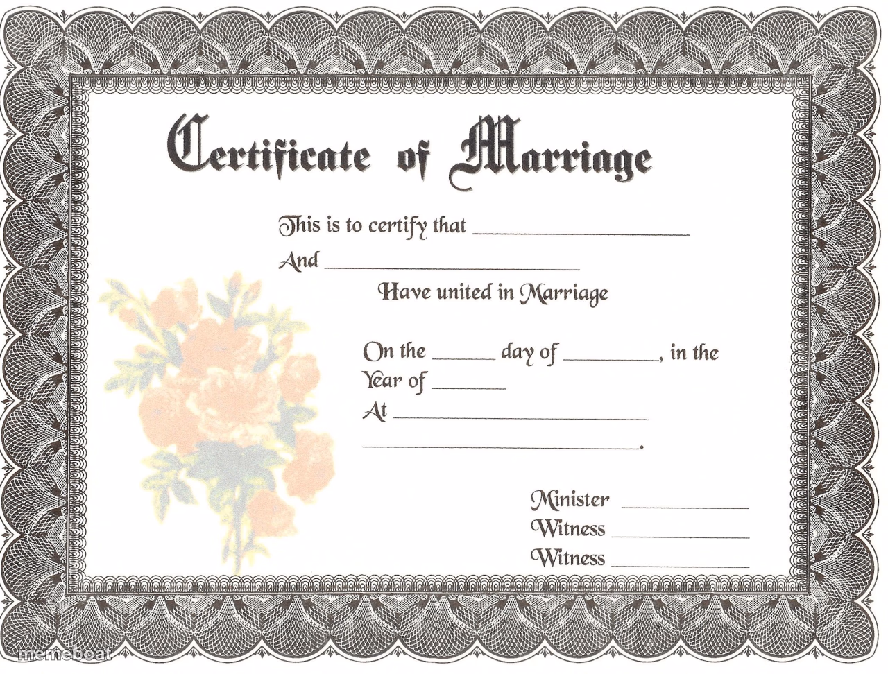 marriage certificate - meme generator image preview