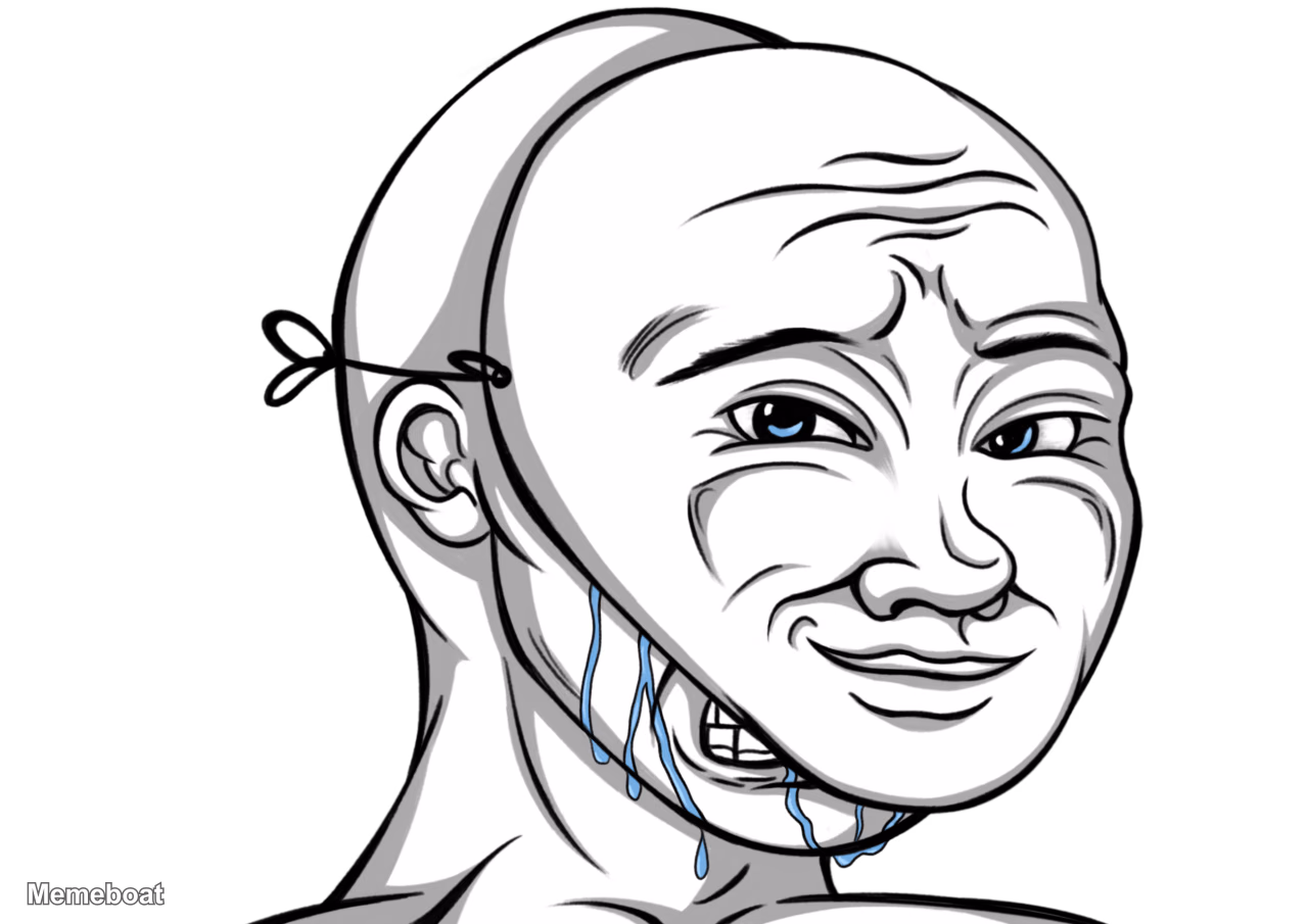 Masked Crying Wojak - meme generator image preview