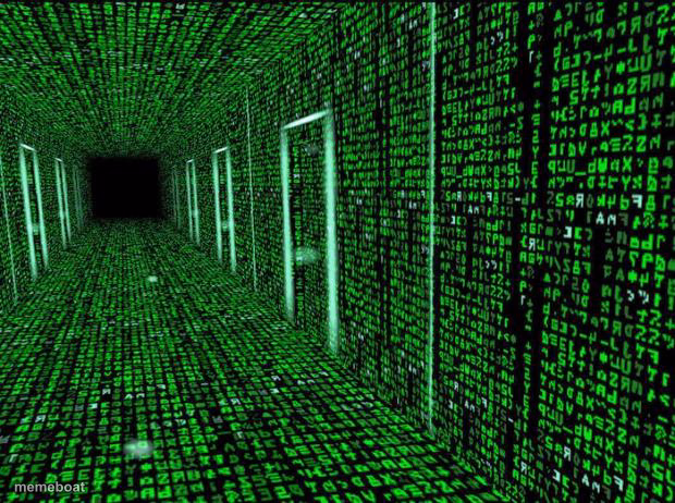 Matrix hallway code - meme generator image preview