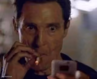 Matthew McConaughey Smoking Phone