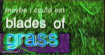 Maybe I could eat blades of grass - meme generator image preview