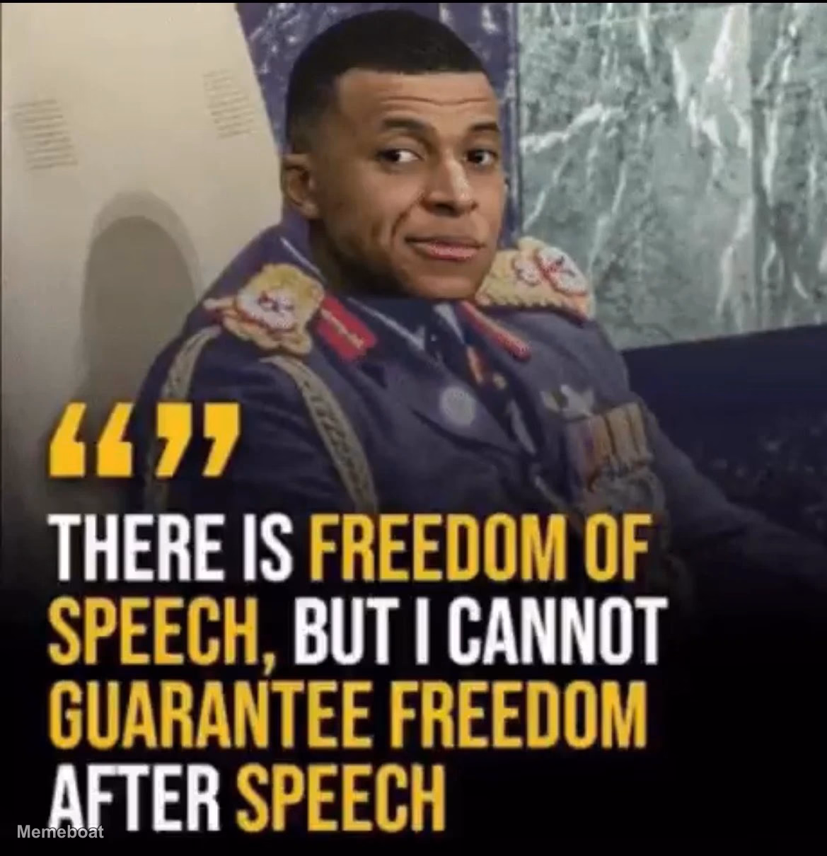 Mbappe Freedom of Speech - meme generator image preview