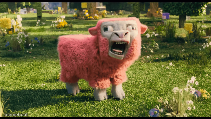 MC movie pink sheep - meme generator image preview
