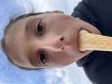 me eating ice cream