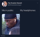 Me in public vs my headphones