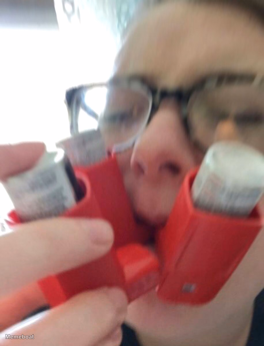 Me Taking Two Inhalers - meme generator image preview