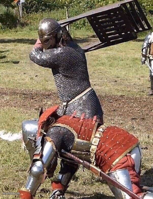 Medieval Knight Chair - meme generator image preview