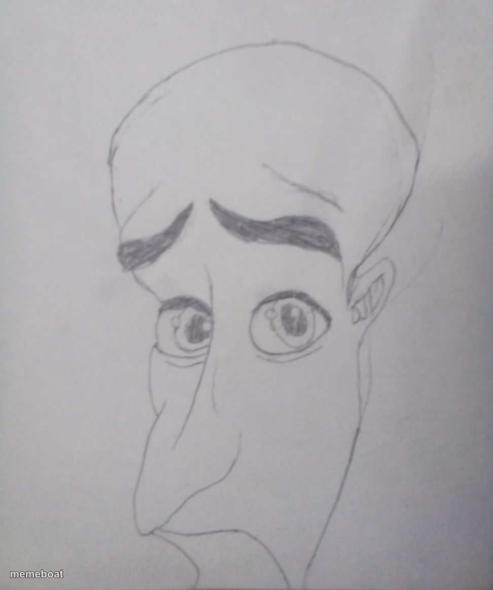 Megamind Closeup meme sketch - meme generator image preview