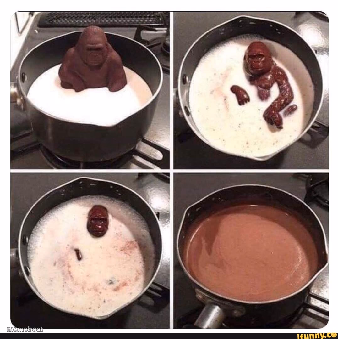 Melting gorilla - meme generator image preview