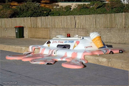 Melting Ice Cream Truck - meme generator image preview