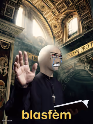 Meme Man Blasfem Wojak Priest