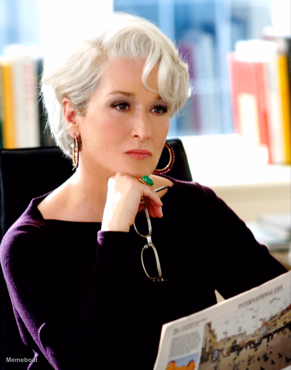 Meryl Streep Judging - 'The Devil Wears Prada' - meme generator image preview
