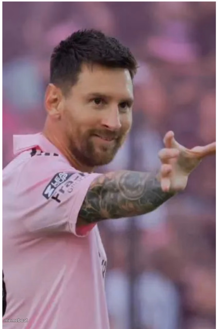 Messi Hold my Beer - meme generator image preview