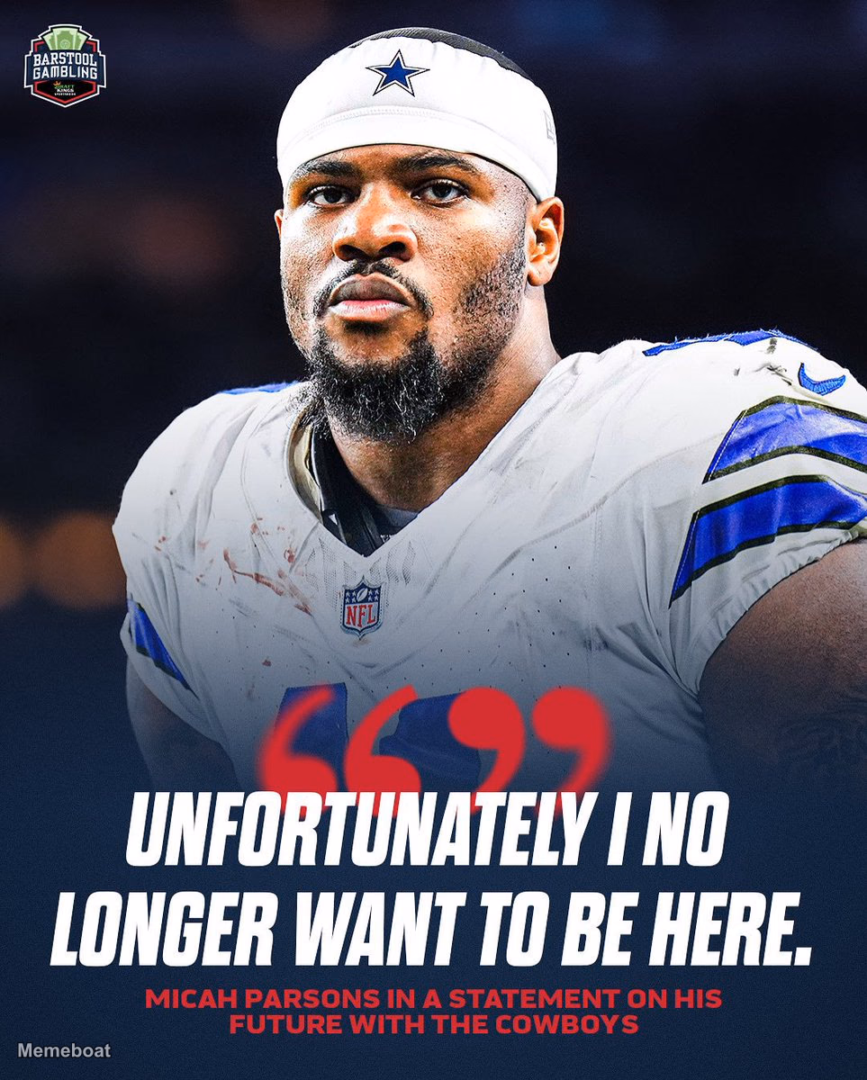Micah Parsons 'Unfortunately I No Longer Want To Be Here' - meme generator image preview