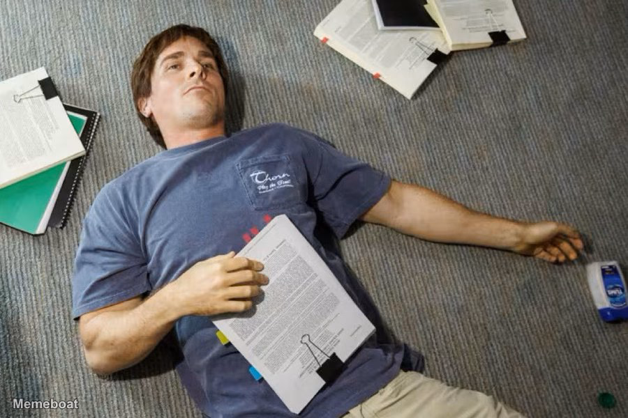 Michael Burry Lying on the Floor - meme generator image preview