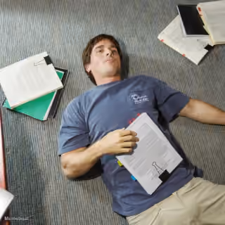 Michael Burry Stock Trader Lying on Floor - the Big Short