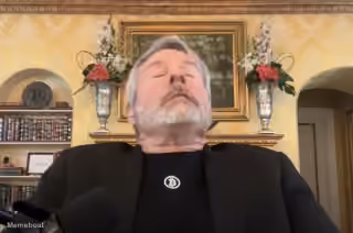 Michael Saylor Head Tilted Back Bitcoin Interview