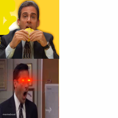 Michael scott calm to angry - meme generator image preview