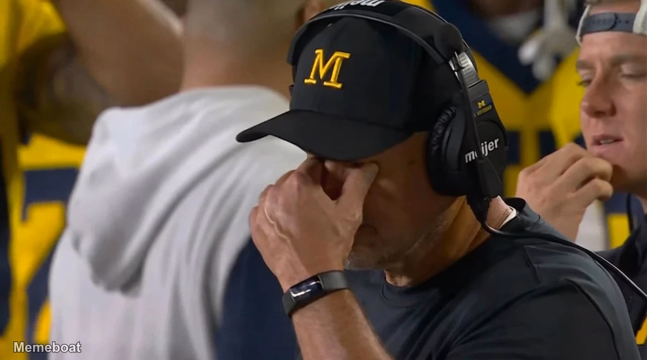Michigan Wolverines frustrated football coach - meme generator image preview