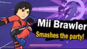 Mii brawler smash - meme generator image preview