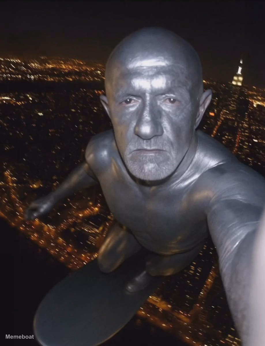 Mike from Breaking Bad as Silver Surfer - meme generator image preview