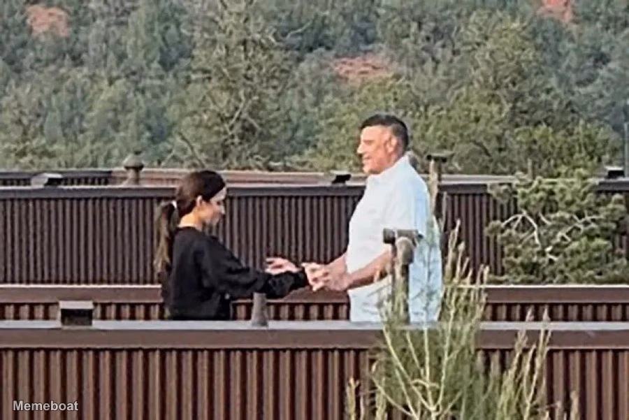 Mike Vrabel and Dianna Russini Holding Hands - meme generator image preview