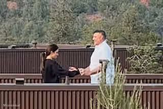 Mike Vrabel and Dianna Russini Holding Hands