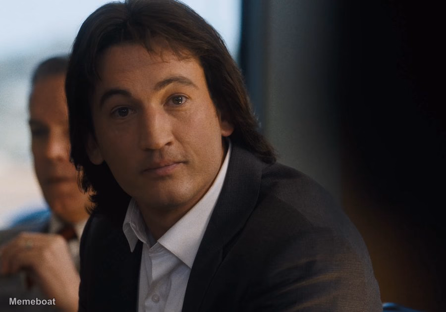 Miles Teller as Michael Jackson’s attorney John Branca - meme generator image preview