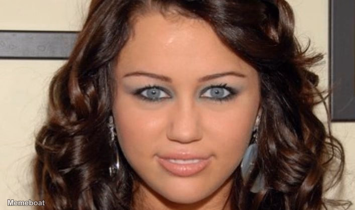 Miley Cyrus Blue Eyes - meme generator image preview